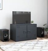 VidaXL Tv-meubel 67x39x44 cm staal antracietkleurig