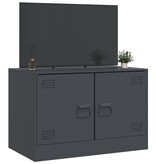 VidaXL Tv-meubel 67x39x44 cm staal antracietkleurig