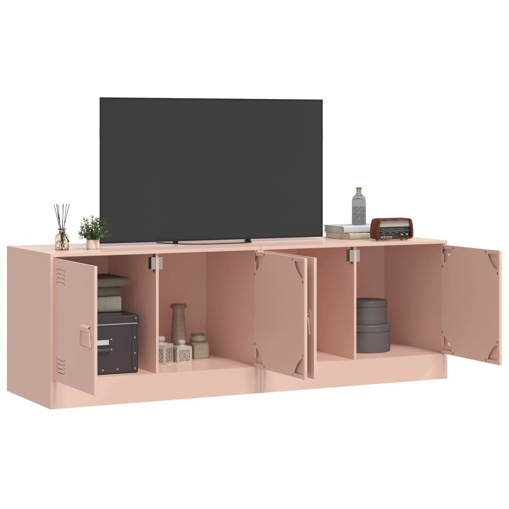 VidaXL Tv-meubelen 2 st 67x39x44 cm staal roze