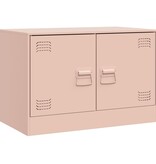 VidaXL Tv-meubelen 2 st 67x39x44 cm staal roze