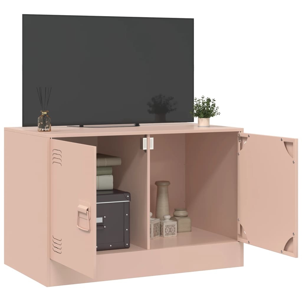 VidaXL Tv-meubel 67x39x44 cm staal roze