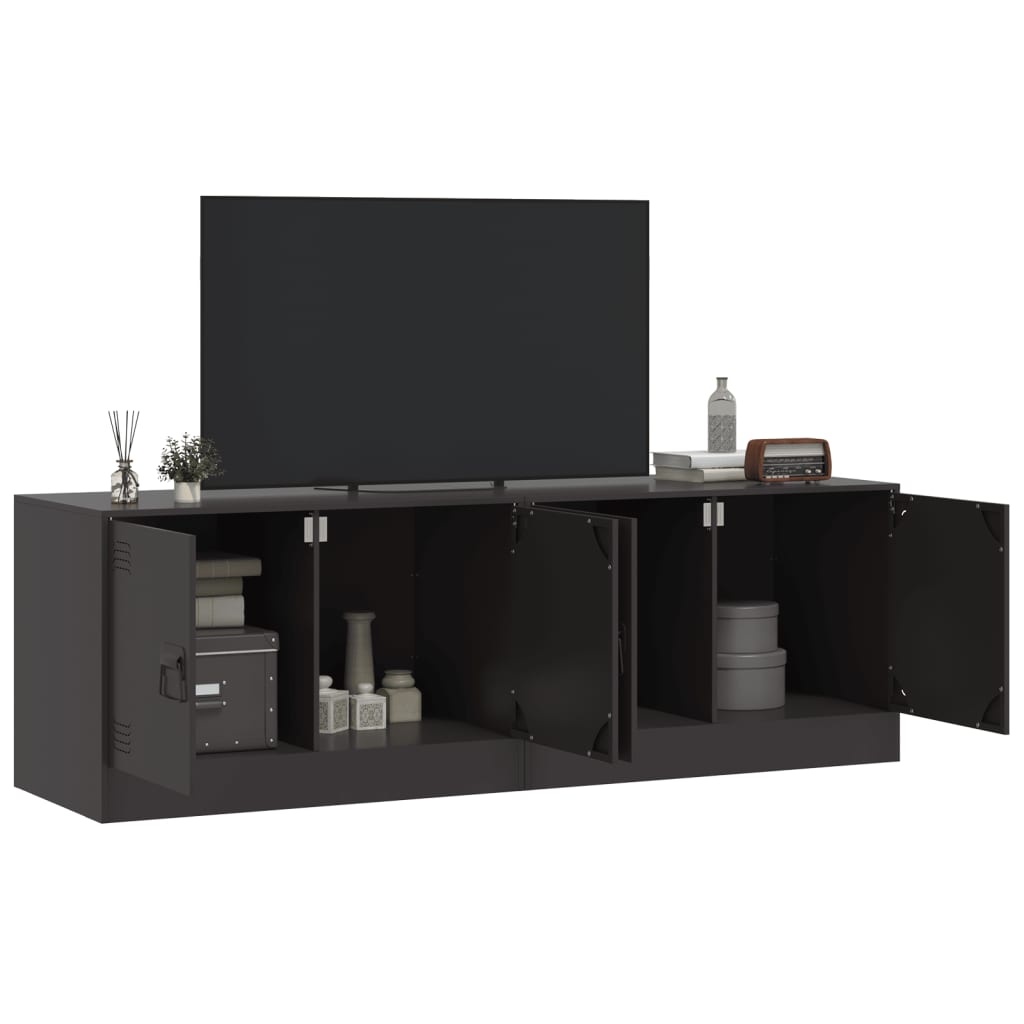 VidaXL Tv-meubelen 2 st 67x39x44 cm staal zwart