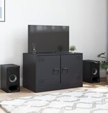 VidaXL Tv-meubel 67x39x44 cm staal zwart