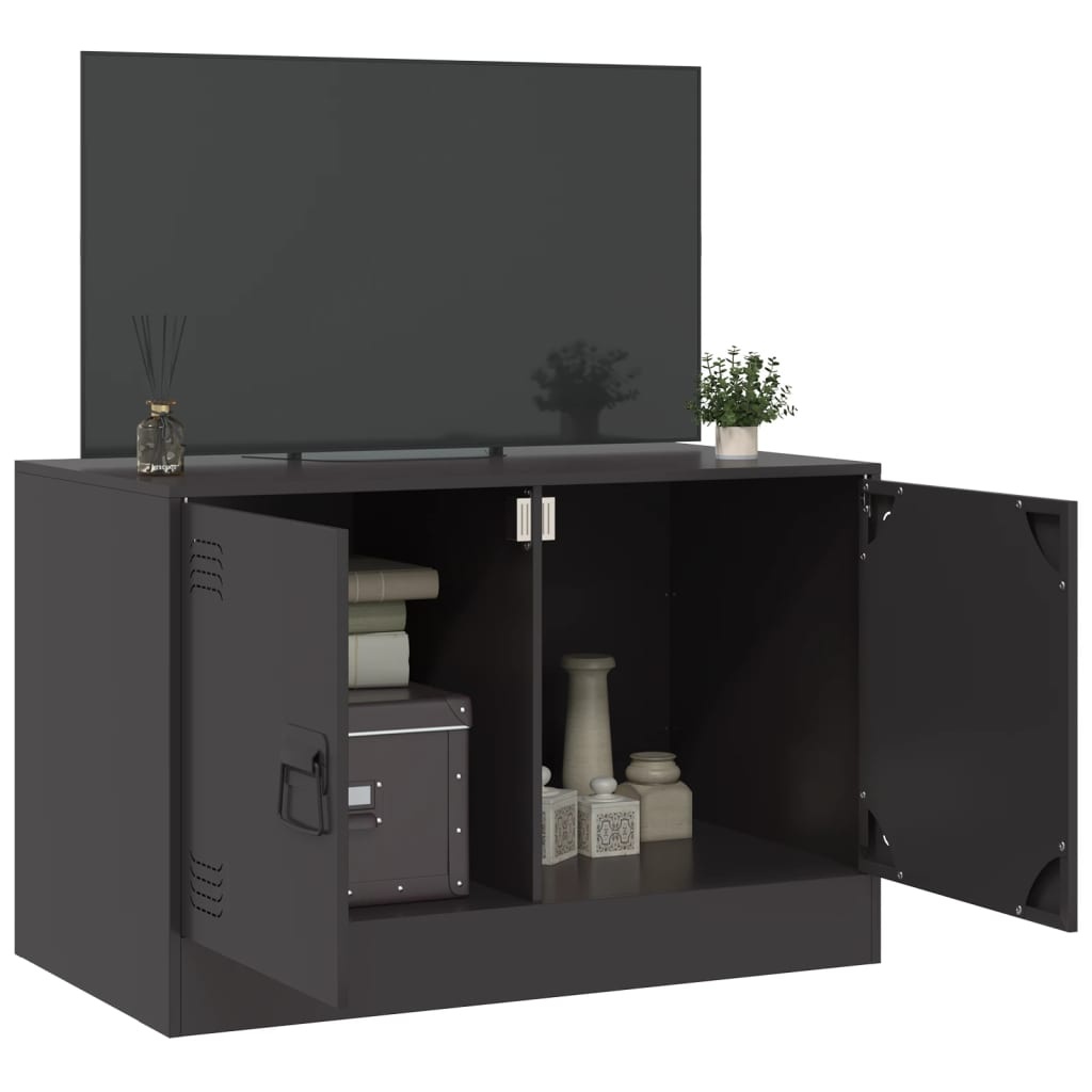 VidaXL Tv-meubel 67x39x44 cm staal zwart