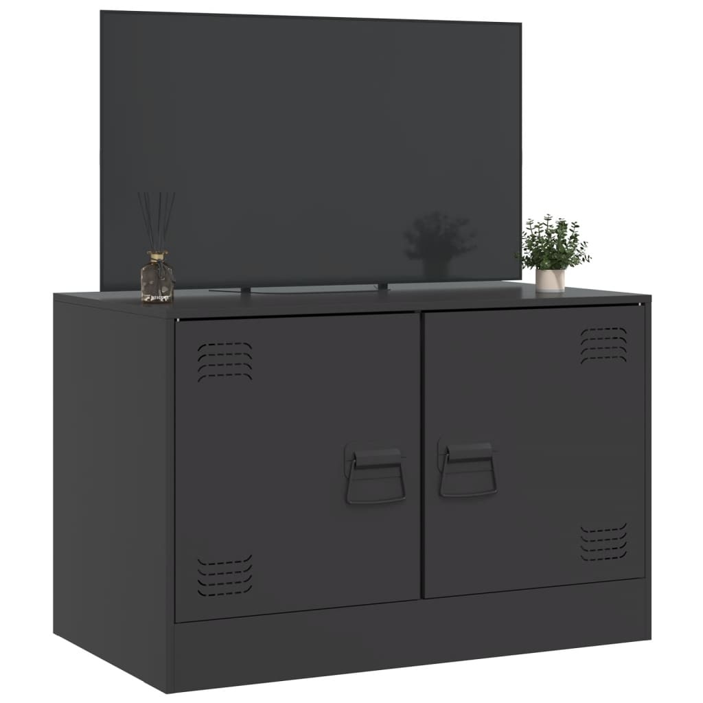 VidaXL Tv-meubel 67x39x44 cm staal zwart