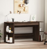 VidaXL Bureau 140x50x75 cm bewerkt hout bruin eikenkleur