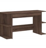 VidaXL Bureau 140x50x75 cm bewerkt hout bruin eikenkleur