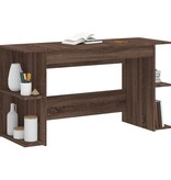 VidaXL Bureau 140x50x75 cm bewerkt hout bruin eikenkleur