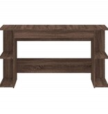 VidaXL Bureau 140x50x75 cm bewerkt hout bruin eikenkleur
