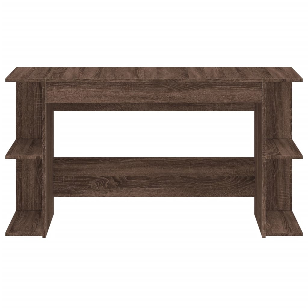 VidaXL Bureau 140x50x75 cm bewerkt hout bruin eikenkleur