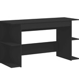 VidaXL Bureau 140x50x75 cm bewerkt hout zwart