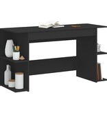 VidaXL Bureau 140x50x75 cm bewerkt hout zwart