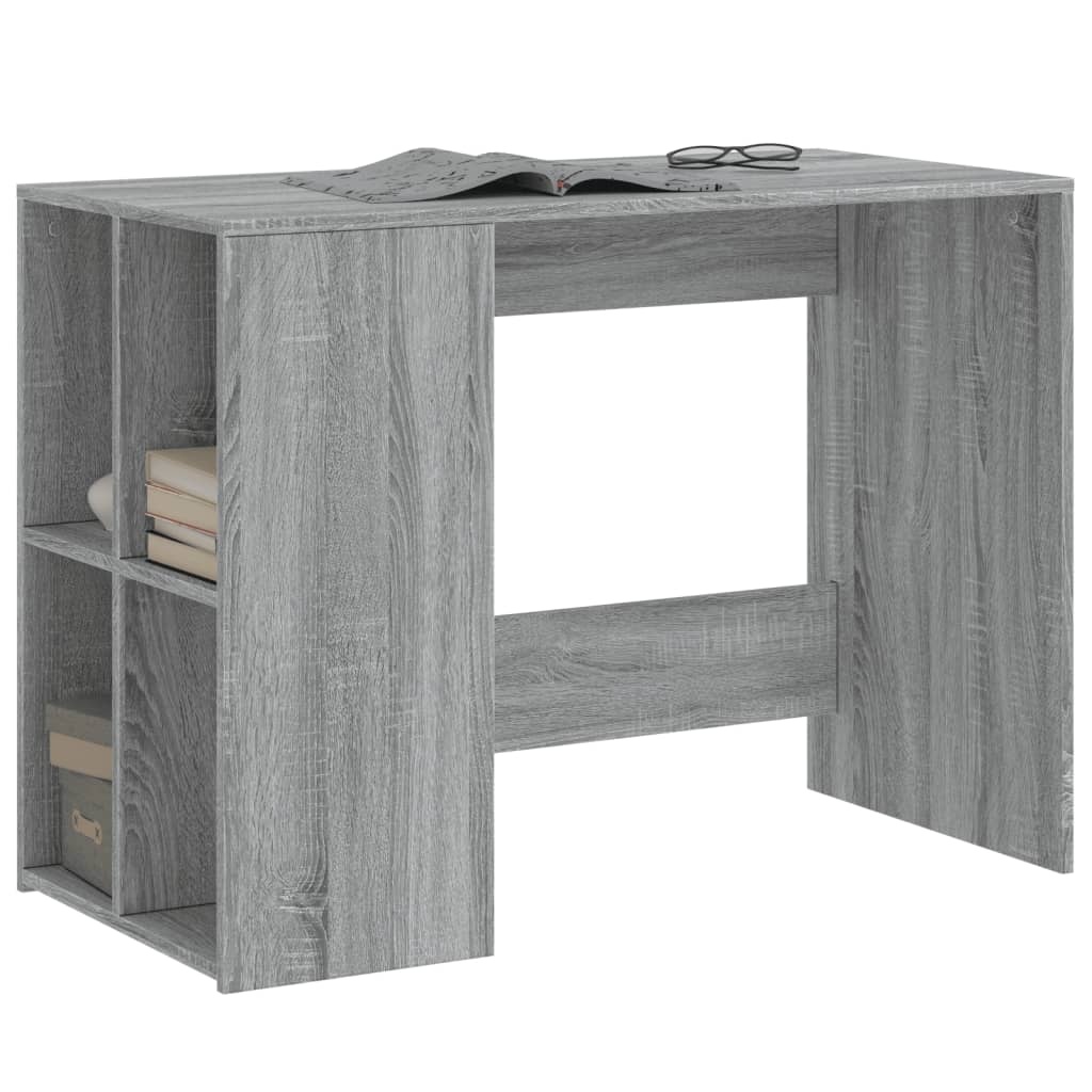 VidaXL Bureau 102x50x75 cm bewerkt hout grijs sonoma eikenkleurig