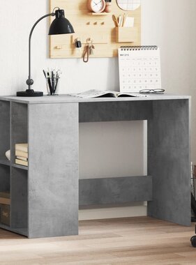 VidaXL Bureau 102x50x75 cm bewerkt hout betongrijs