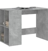 VidaXL Bureau 102x50x75 cm bewerkt hout betongrijs