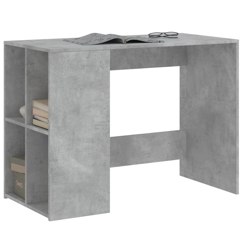 VidaXL Bureau 102x50x75 cm bewerkt hout betongrijs