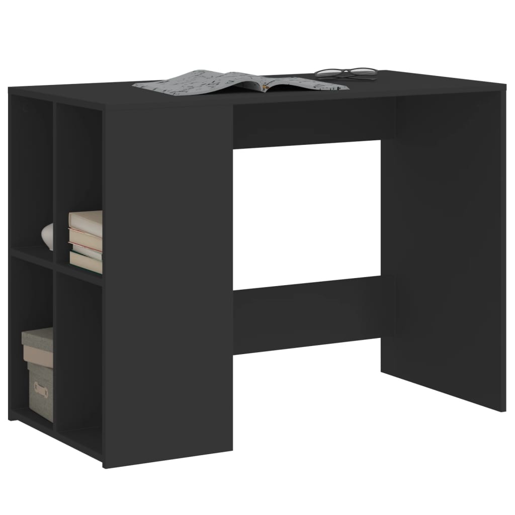 VidaXL Bureau 102x50x75 cm bewerkt hout zwart