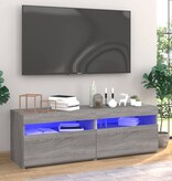 VidaXL Tv-meubels 2 st met LED-verlichting 60x35x40 cm grijs sonoma