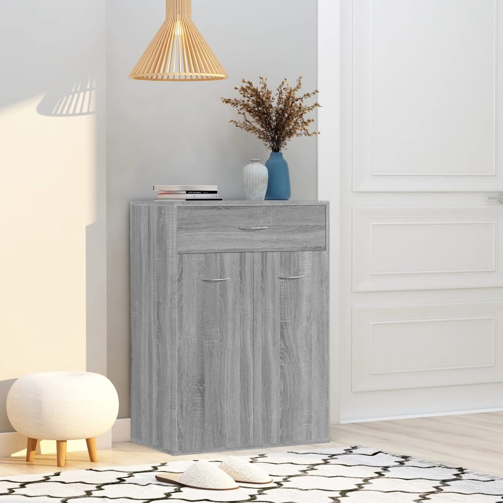 VidaXL Schoenenkast 60x35x84 cm bewerkt hout grijs sonoma