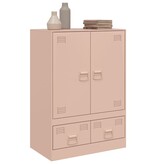 VidaXL Hoge kast 67x39x95 cm staal roze