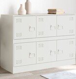 VidaXL Dressoir 99x39x73 cm staal wit