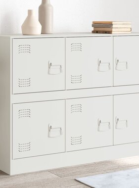 VidaXL Dressoir 99x39x73 cm staal wit