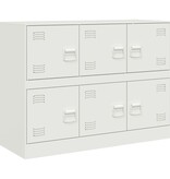 VidaXL Dressoir 99x39x73 cm staal wit