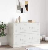 VidaXL Dressoir 99x39x73 cm staal wit