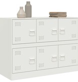 VidaXL Dressoir 99x39x73 cm staal wit