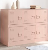VidaXL Dressoir 99x39x73 cm staal roze