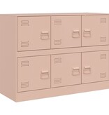 VidaXL Dressoir 99x39x73 cm staal roze
