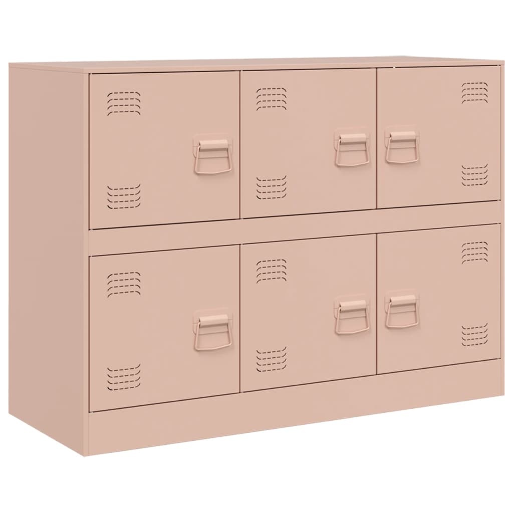 VidaXL Dressoir 99x39x73 cm staal roze