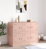 VidaXL Dressoir 99x39x73 cm staal roze