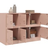 VidaXL Dressoir 99x39x73 cm staal roze