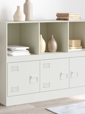 VidaXL Dressoir 99x39x73 cm staal wit
