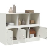 VidaXL Dressoir 99x39x73 cm staal wit