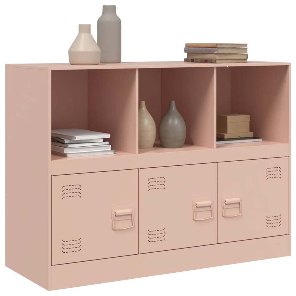 VidaXL Dressoir 99x39x73 cm staal roze