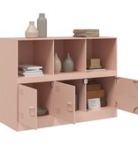 VidaXL Dressoir 99x39x73 cm staal roze