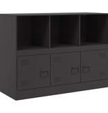 VidaXL Dressoir 99x39x73 cm staal zwart