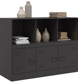 VidaXL Dressoir 99x39x73 cm staal zwart