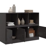 VidaXL Dressoir 99x39x73 cm staal zwart