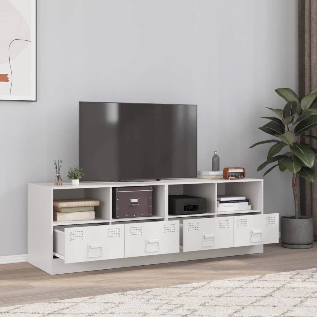 VidaXL Tv-meubelen 2 st 67x39x44 cm staal wit