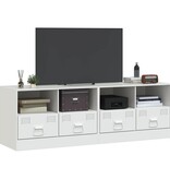 VidaXL Tv-meubelen 2 st 67x39x44 cm staal wit