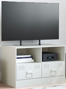 VidaXL Tv-meubel 67x39x44 cm staal wit