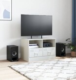 VidaXL Tv-meubel 67x39x44 cm staal wit