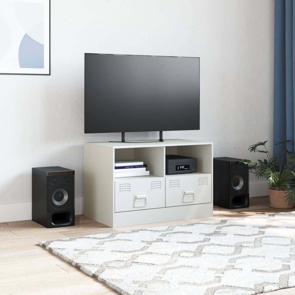 VidaXL Tv-meubel 67x39x44 cm staal wit