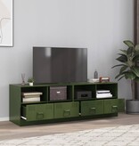 VidaXL Nachtkastjes 2 st 67x39x44 cm staal olijfgroen