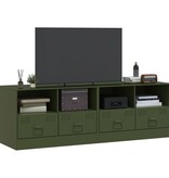 VidaXL Nachtkastjes 2 st 67x39x44 cm staal olijfgroen