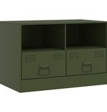 VidaXL Tv-meubel 67x39x44 cm staal olijfgroen