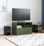 VidaXL Tv-meubel 67x39x44 cm staal olijfgroen